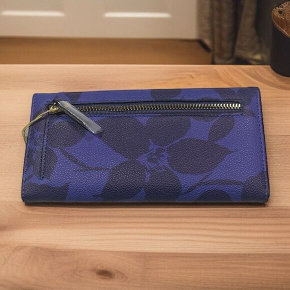 Trina Turk Tri-Fold Wallet NWT Purple Vegan Leather MSRP $78 - Picture 2 of 5